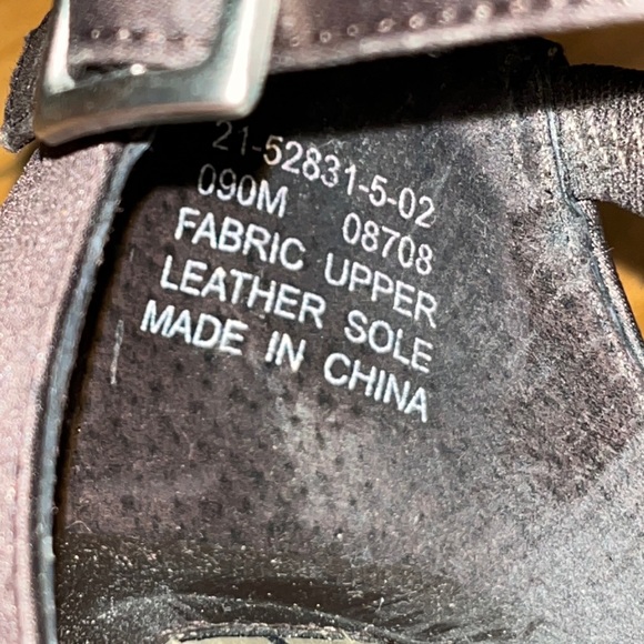 Brown satin block heel crossover Sz 9 - Picture 12 of 13